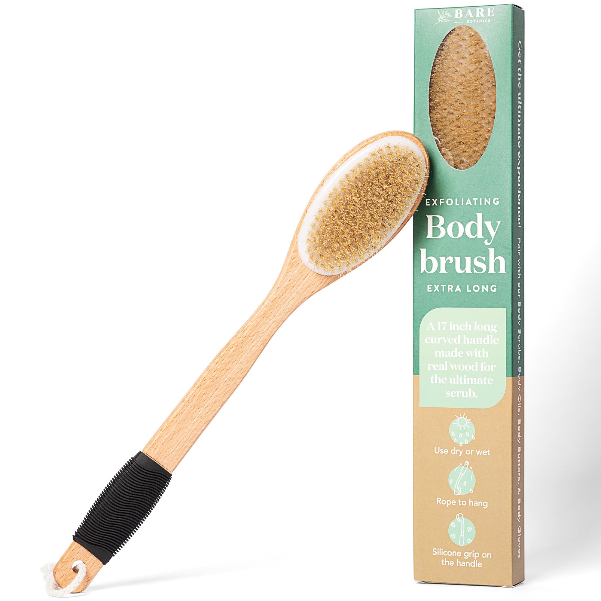 Qēt Botanicals Natural Skincare  Fresh Body Oil and Body Brush Set