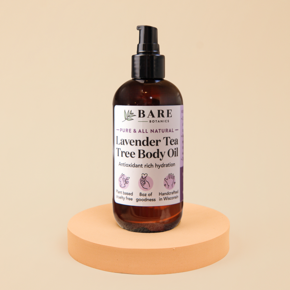 Lavender Tea Tree Body Oil – Bare Botanics Skincare