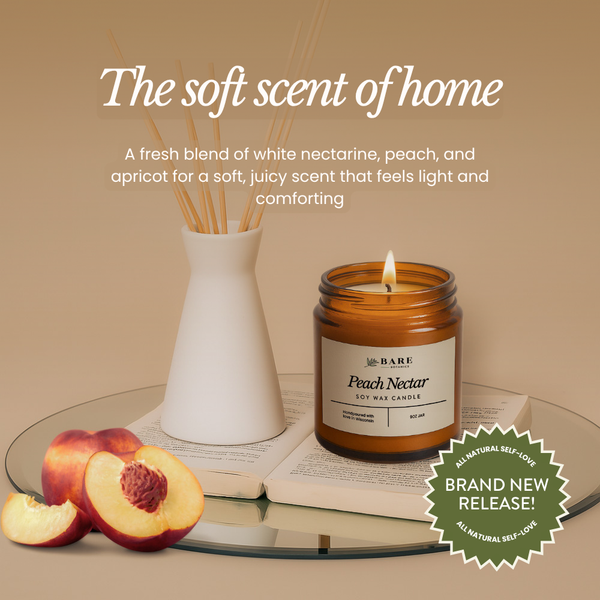 Peach Nectar Soy Wax Candle 9 oz