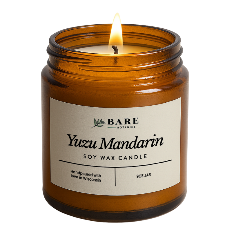 Yuzu Mandarin Soy Wax Candle 9 oz