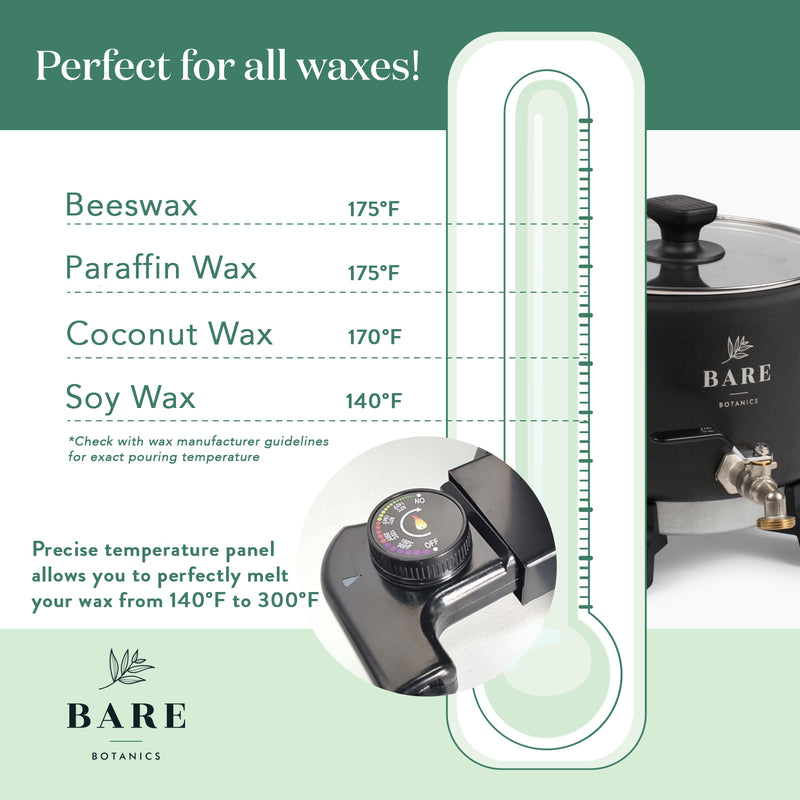 Electric Wax Melter (New & Improved Design) Bare Botanics Skincare