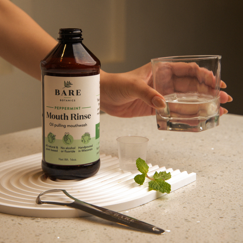 Peppermint Oil Pulling Mouth Rinse
