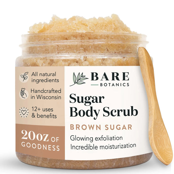 Brown Sugar Coconut Vanilla Small Batch Body Scrub Bare Botanics Skincare