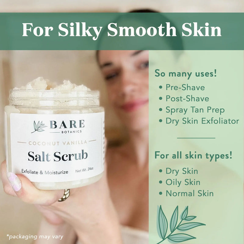 Coconut Coffee Small Batch Salt Scrub Bare Botanics Skincare