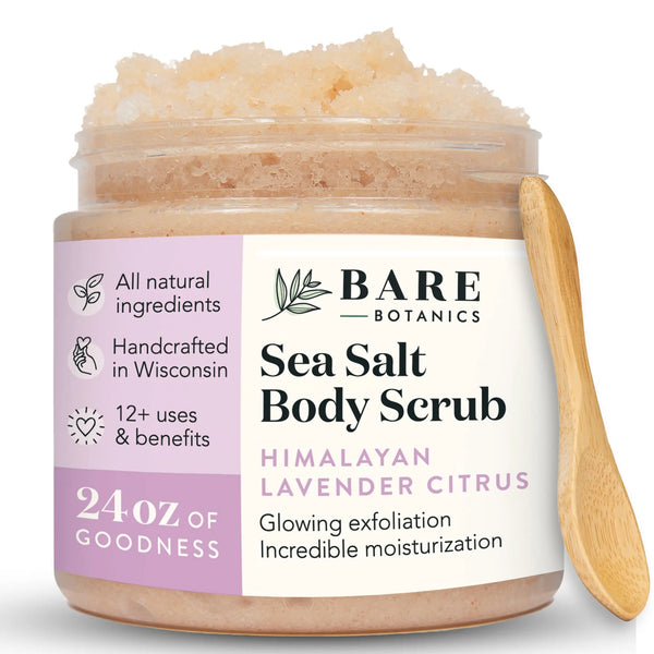 Himalayan Lavender Citrus Small Batch Body Scrub Bare Botanics Skincare