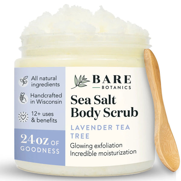 Lavender Tea Tree Small Batch Body Scrub Bare Botanics Skincare