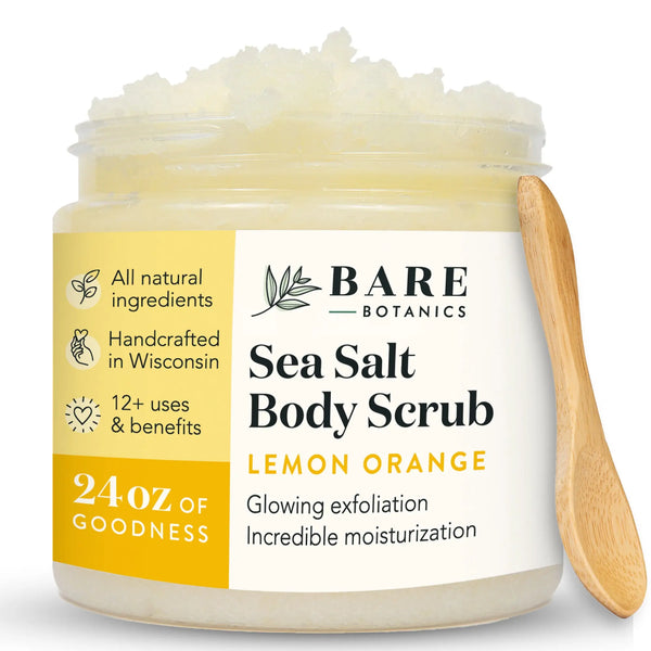 Lemon Orange Small Batch Body Scrub Bare Botanics Skincare