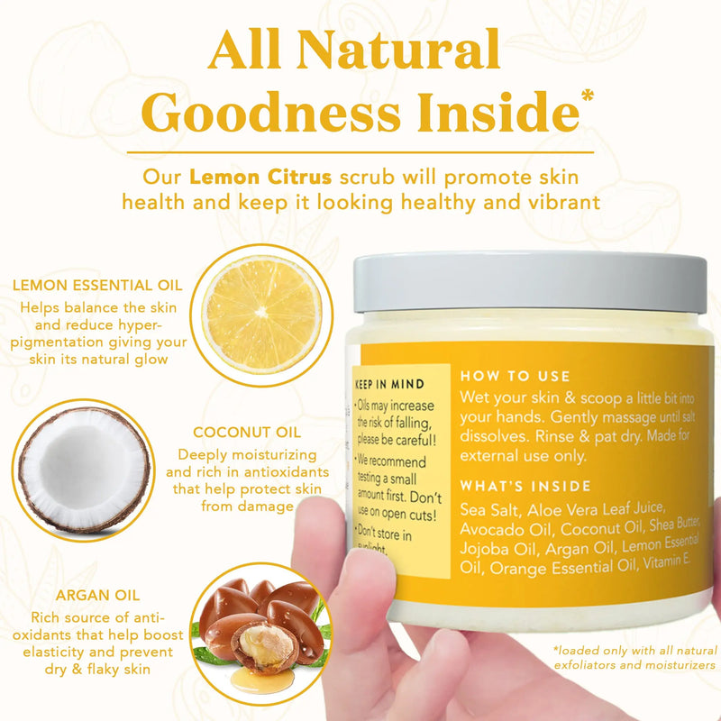 Lemon Orange Small Batch Body Scrub Bare Botanics Skincare