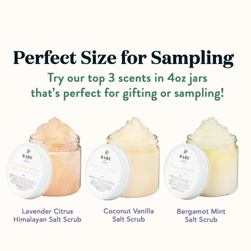 Salt Scrub Gift & Sampler Set Bare Botanics Skincare